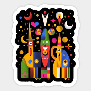 Banana Splitting Through Life Sticker